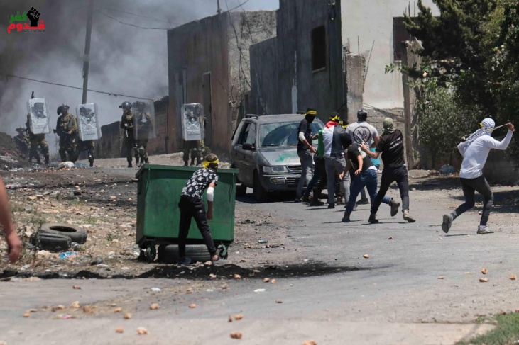 38 إصابة خلال المواجهات مع الإحتلال في بيت دجن وكفر قدوم